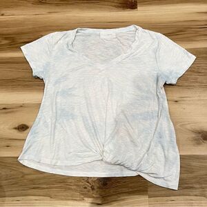 Six/Fifty White and Blue Knot Tie Dye Tee Shirt Women’s Small
